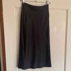 Midi satin skirt
